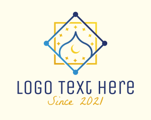 Quran - Stars Moon Mosque logo design