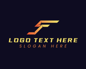 Letter F - Cyber Technology Application logo design