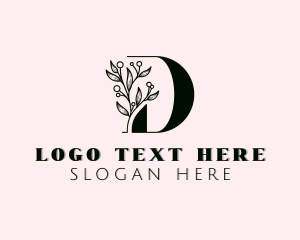 Floral - Flower Floral Letter D logo design