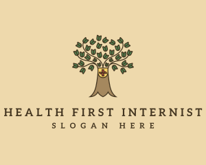 Tree Health Cross logo design