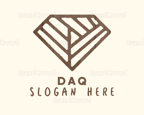 Brown Rustic Diamond Logo