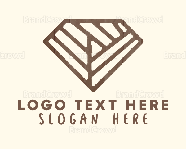 Brown Rustic Diamond Logo