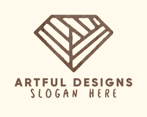 Brown Rustic Diamond logo design