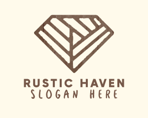 Brown Rustic Diamond logo design