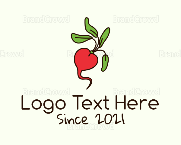 Fresh Radish Vegetable Logo