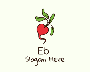 Fresh Radish Vegetable Logo