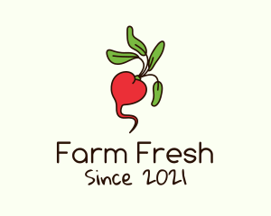 Fresh Radish Vegetable logo design