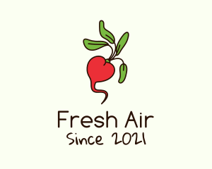 Fresh Radish Vegetable logo design