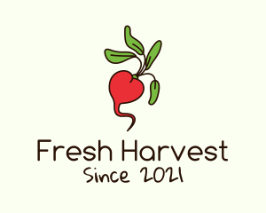 Fresh - Fresh Radish Vegetable logo design