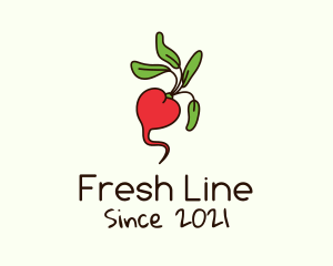 Fresh Radish Vegetable logo design