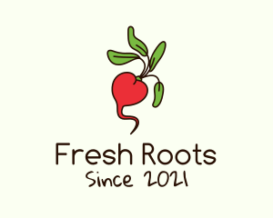 Radish - Fresh Radish Vegetable logo design