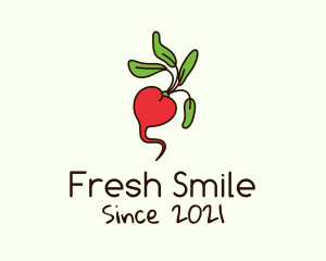 Fresh Radish Vegetable logo design