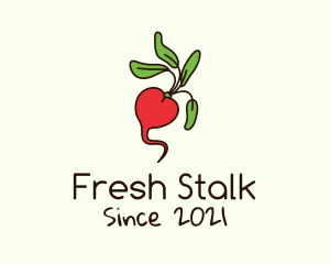 Fresh Radish Vegetable logo design