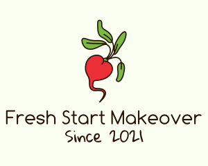 Fresh Radish Vegetable logo design