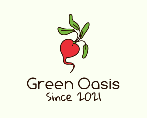 Fresh Radish Vegetable logo design