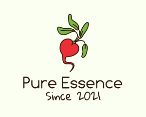 Ingredient - Fresh Radish Vegetable logo design