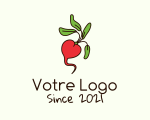 Agriculture - Fresh Radish Vegetable logo design