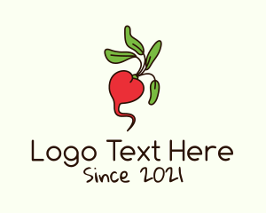 Marketplace - Fresh Radish Vegetable logo design