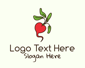 Fresh Radish Vegetable Logo