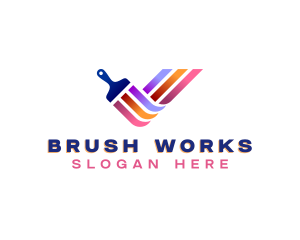 Brush - Painter Brush Renovation logo design