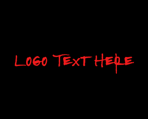 Wordmark - Bloody Horror Spooky logo design