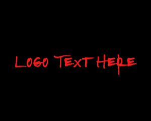 Bloody Horror Wordmark  Logo