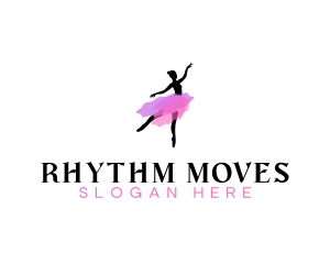 Dance - Dancing Ballerina Woman logo design