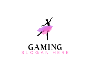 Waltz - Dancing Ballerina Woman logo design