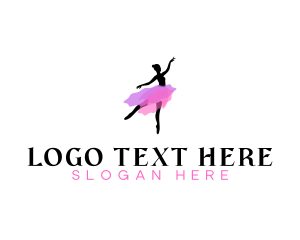 Movement - Dancing Ballerina Woman logo design
