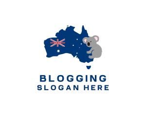 Ngo - Australian Koala Map logo design