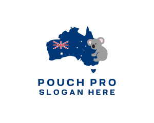 Australian Koala Map logo design