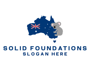 Reserve - Australian Koala Map logo design