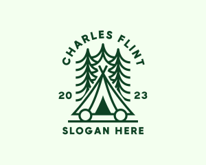 Forest Camping Tent Logo