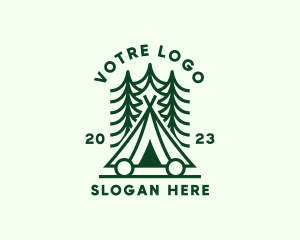 Forest Camping Tent Logo