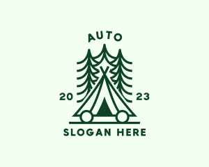 Forest Camping Tent Logo