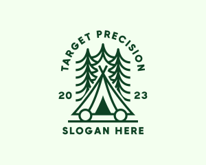 Tent - Forest Camping Tent logo design