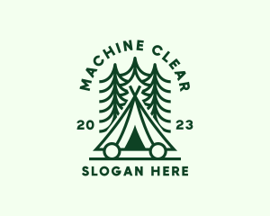 Forest Camping Tent logo design
