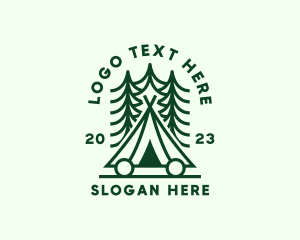 Forest Camping Tent Logo