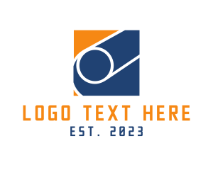 Twitter - Orange Blue Shape logo design