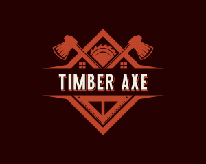 Builder Carpenter Axe logo design