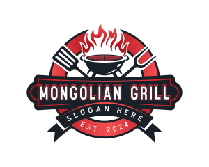 Grill Cooking Barbeque logo design