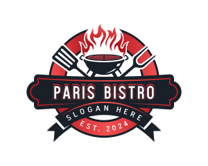 Grill Cooking Barbeque logo design