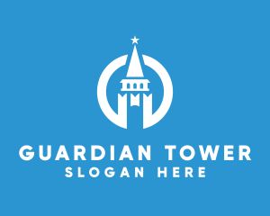 Modern Tower Castle logo design