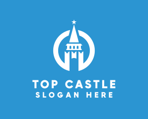 Modern Tower Castle logo design