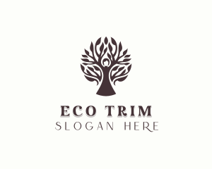 Eco Tree Woman logo design