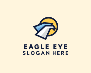 Eagle Flight Sun logo design