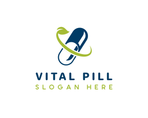 Pill - Eco Pill Pharmacy logo design