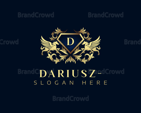 Premium Diamond Pegasus Logo