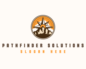 Navigation Compass Mountaineering logo design