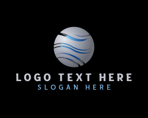 Advertising - 3D Global Media Sphere logo design